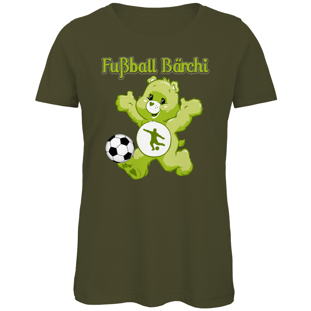 Fußball Bärchi - Glücksbärchi - Damen Premium Bio T-Shirt Khaki