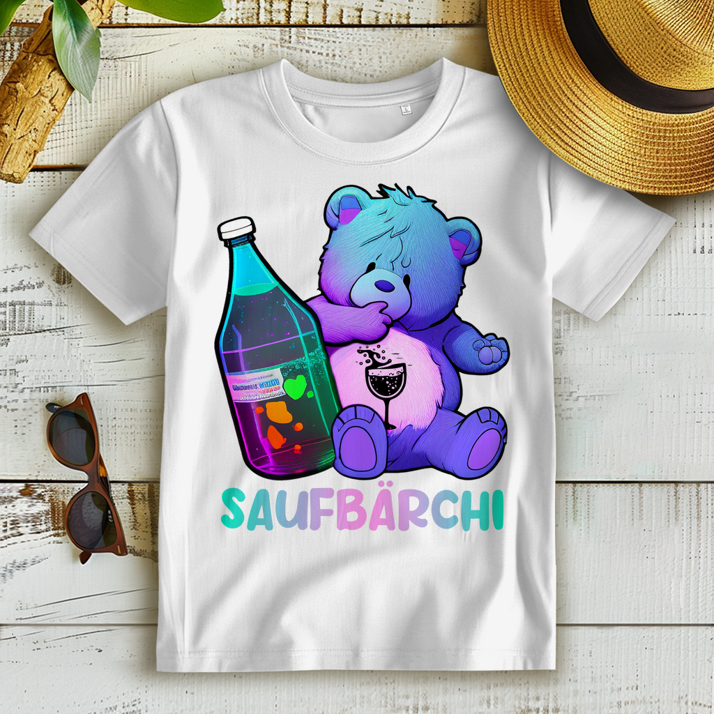 Saufbärchi - Glücksbärchi - Damen Premium Bio T-Shirt