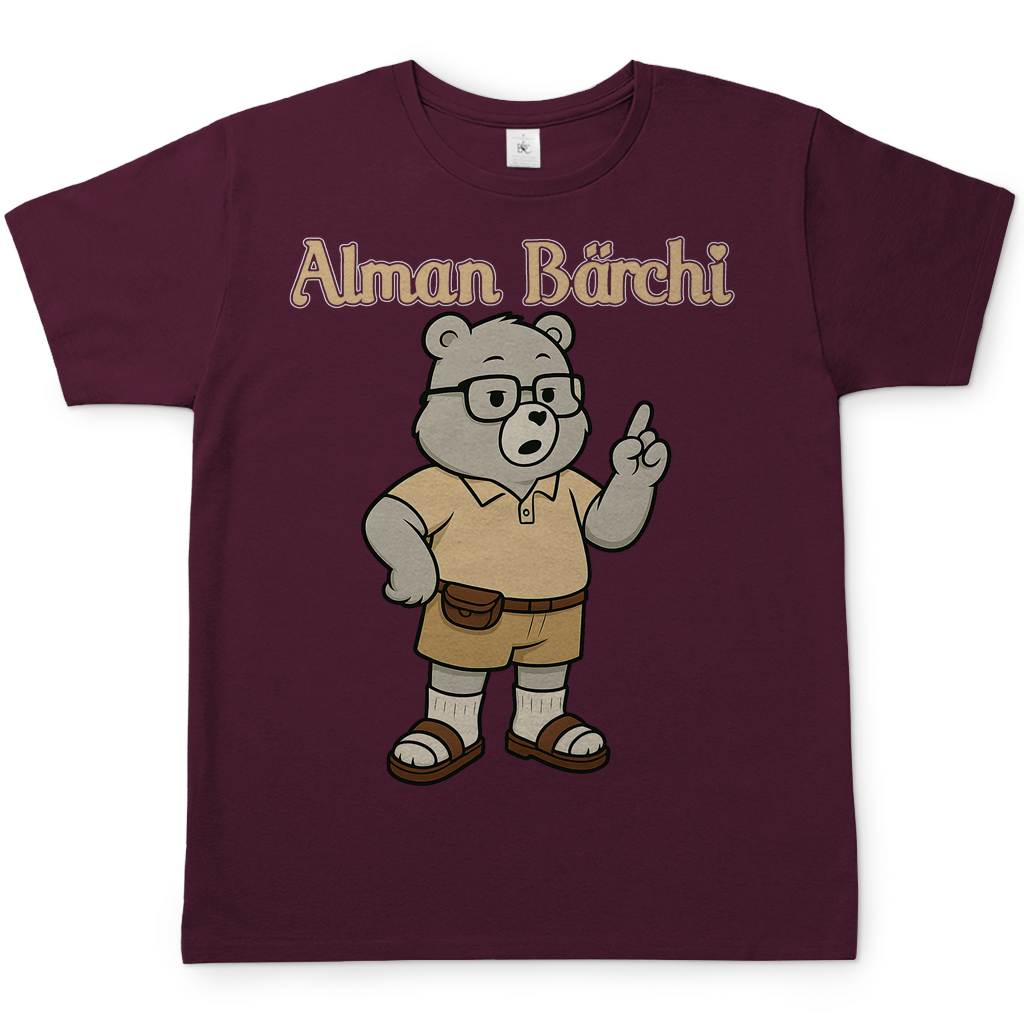Alman Bärchi - Glücksbärchi - Herren T-Shirt Burgundy