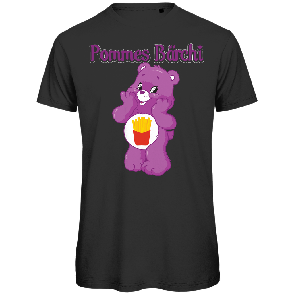 Pommes Bärchi Glücksbärchi - Herren Premium Bio T-Shirt Black
