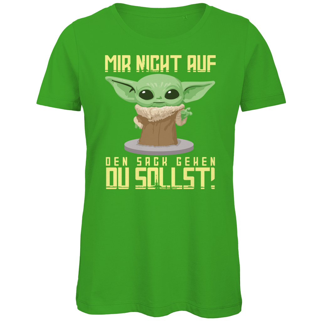 Mir nicht auf den Sack gehen du sollst Baby Yoda Grogu - Damen Premium Bio T-Shirt Real Green