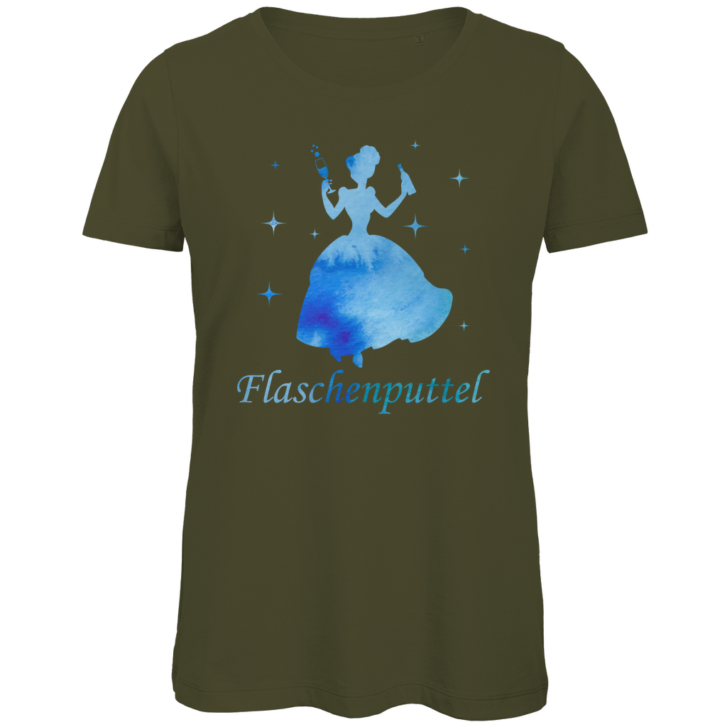 Flaschenputtel - Prinzessin Aquarell - Damen Premium Bio T-Shirt Khaki