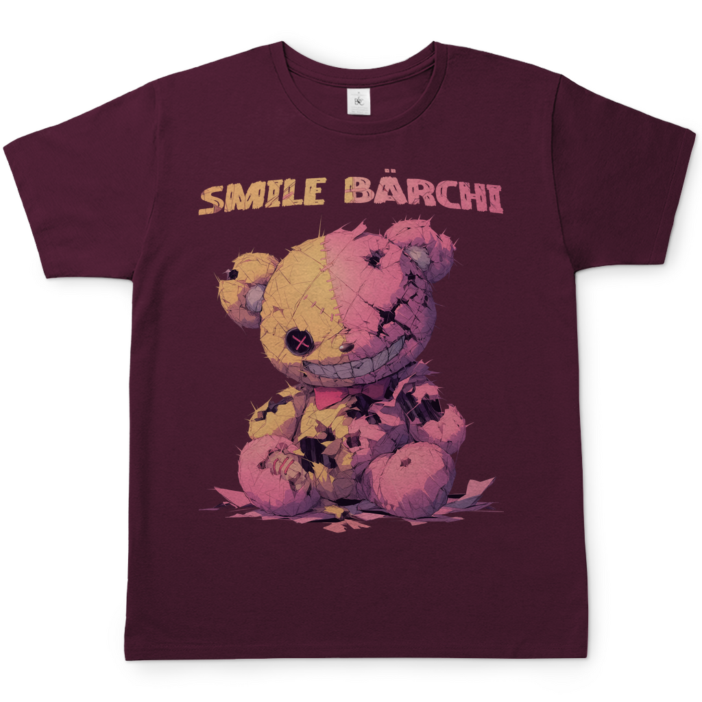 Smile Bärchi - Herren Shirt Burgundy