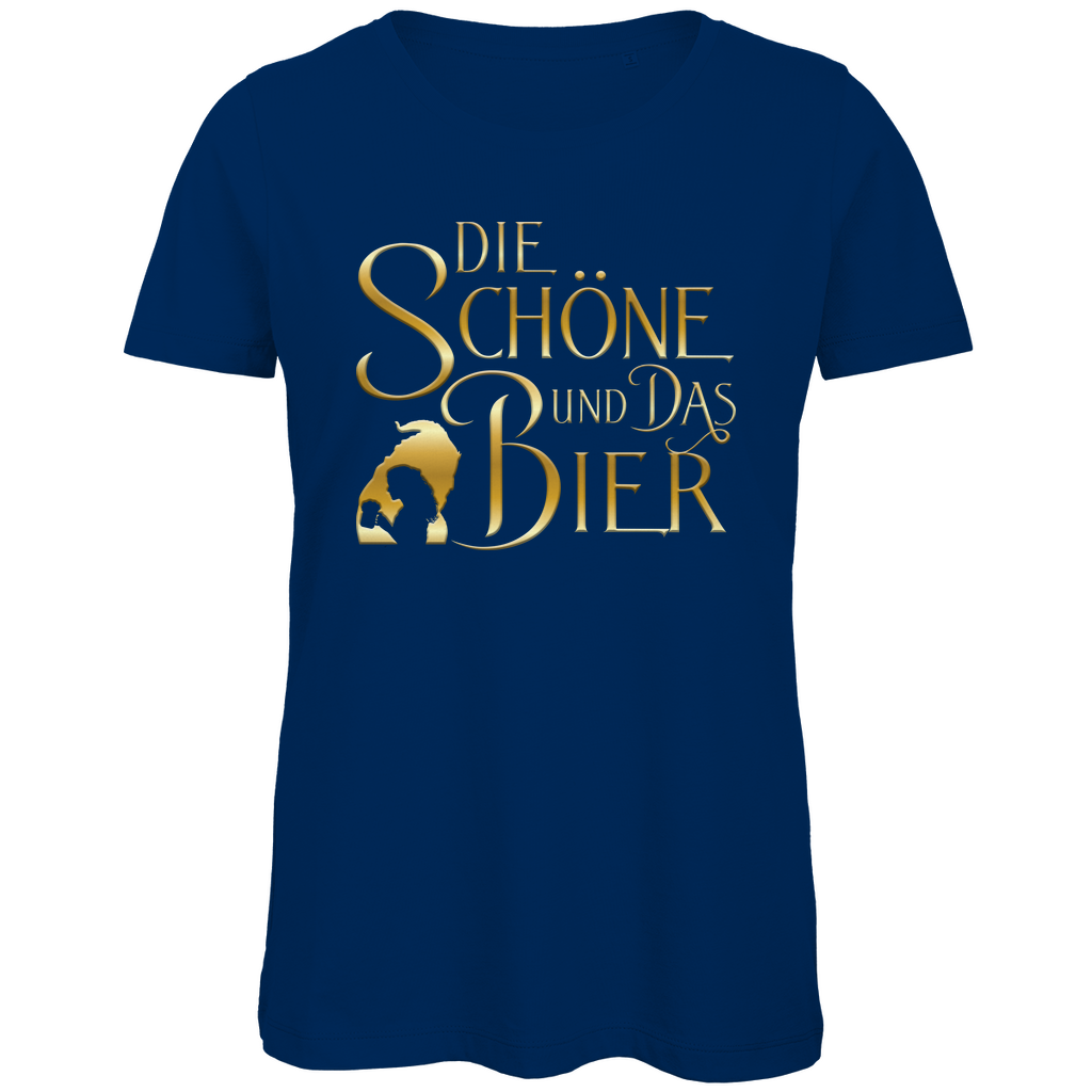 Die Schöne und das Biest Bier - Damen Premium Bio T-Shirt Navy