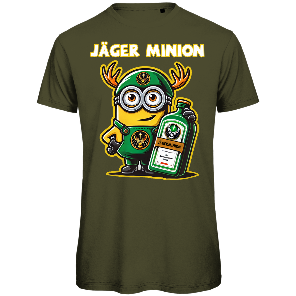 Jägermeister Minion Herren T-Shirt - Bio Baumwolle, Lustiges Minion Design, Premium Qualität