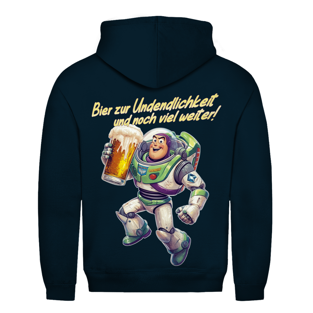 Bier zur Unendlichkeit und noch viel weiter - Buzz Lightyear Toy Story - Herren Hoodie New French Navy