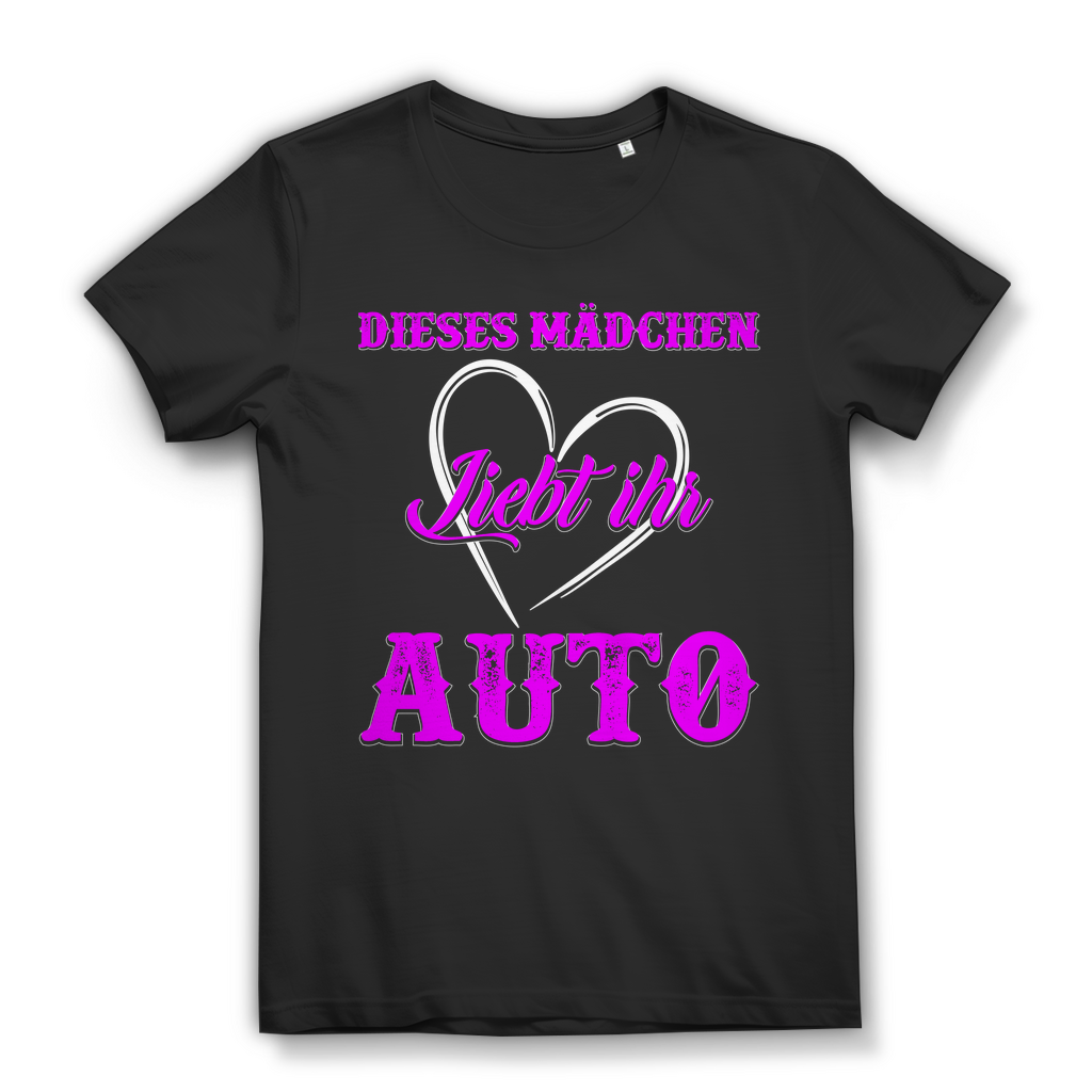 Auto T-Shirt Damen – Dieses Mädchen liebt ihr Auto – Geschenk für Autofans Black