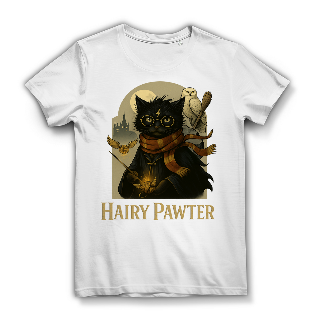 Hairy Pawter Harry Potter Katze - Damen Premium Bio T-Shirt White