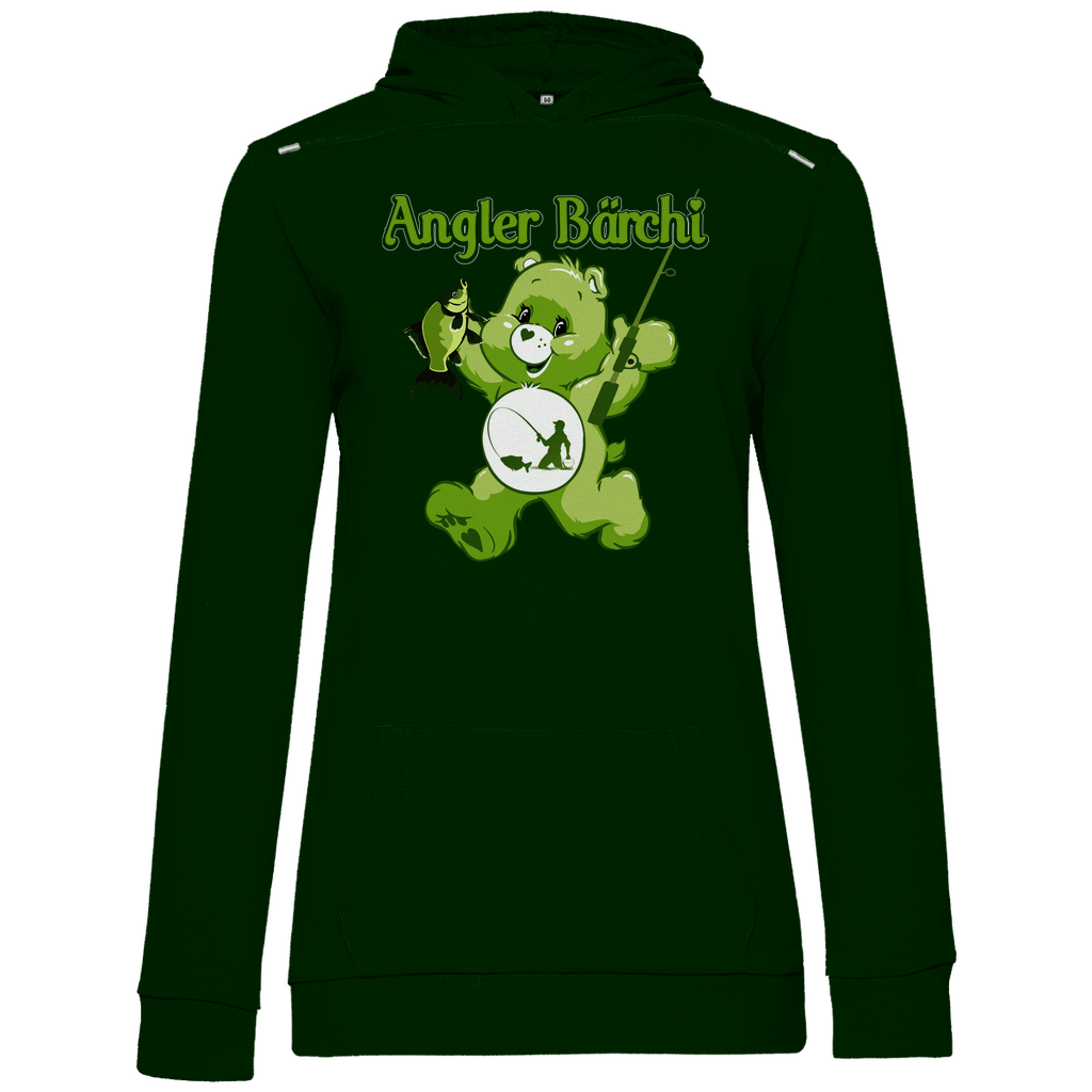 Angler Bärchi - Glücksbärchi - Damen Hoodie Forest Green