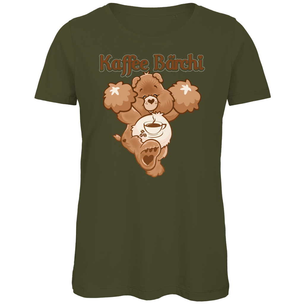 Kaffee Bärchi - Glücksbärchi - Damen Premium Bio T-Shirt Khaki