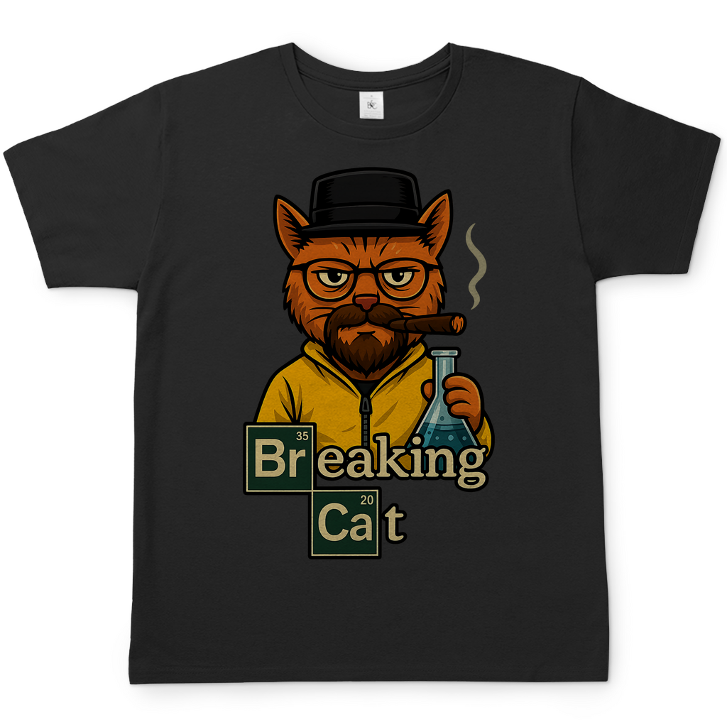 Breaking Bad Breaking Cat Katze - Herren T-Shirt Black
