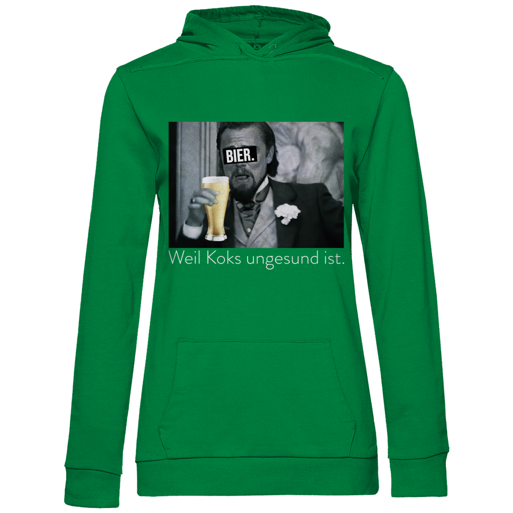 Leonardo DiCaprio - Bier weil Koks ungesund ist - Damen Hoodie Kelly Green