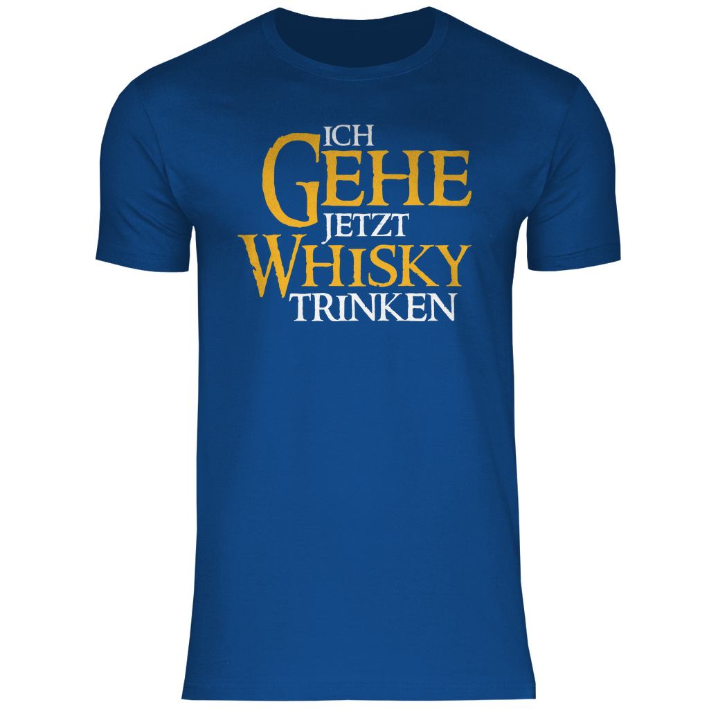 Ich gehe jetzt Whisky trinken - Herren Shirt Royal Blue