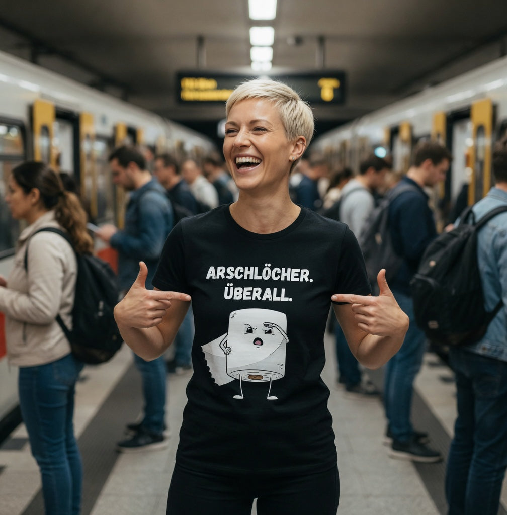 ARSCHLÖCHER. ÜBERALL. - Damen Premium Bio T-Shirt