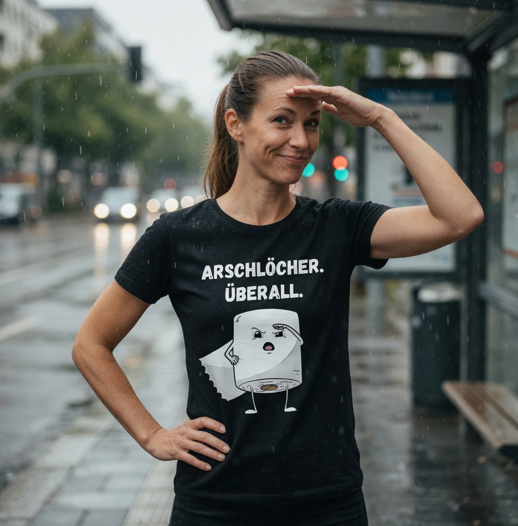 ARSCHLÖCHER. ÜBERALL. - Damen Premium Bio T-Shirt