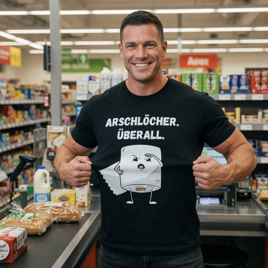ARSCHLÖCHER. ÜBERALL. - Herren T-Shirt