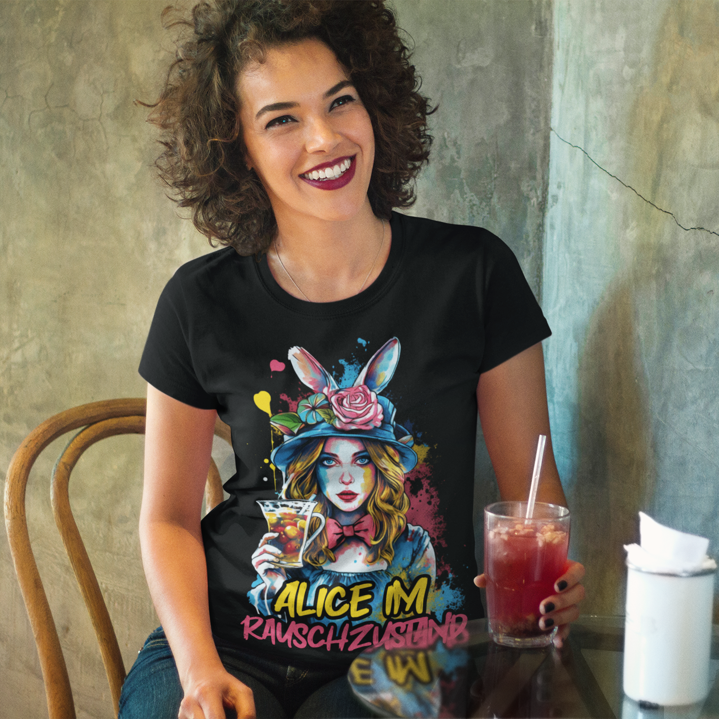 Alice im Rauschzustand Bunt - Damenshirt