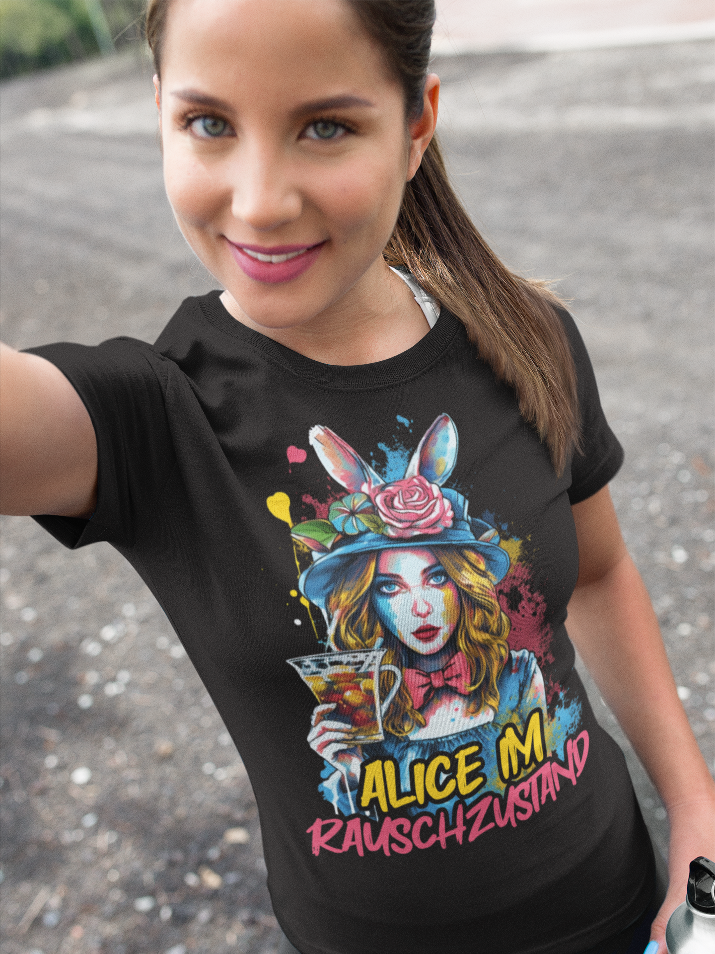 Alice im Rauschzustand Wunderland - Damen Premium Bio T-Shirt