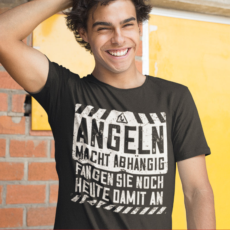 Angeln macht abhängig – Fangen Sie noch heute damit an | Angler Herren Shirt