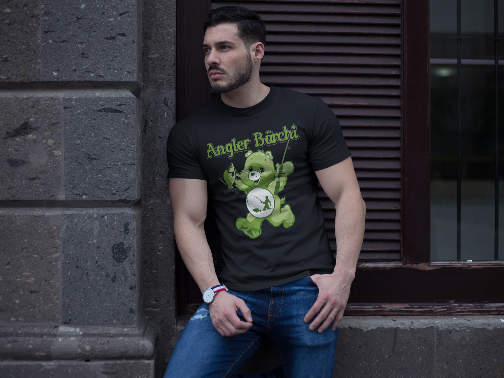 Angler Bärchi Glücksbärchi - Herren Premium Bio T-Shirt