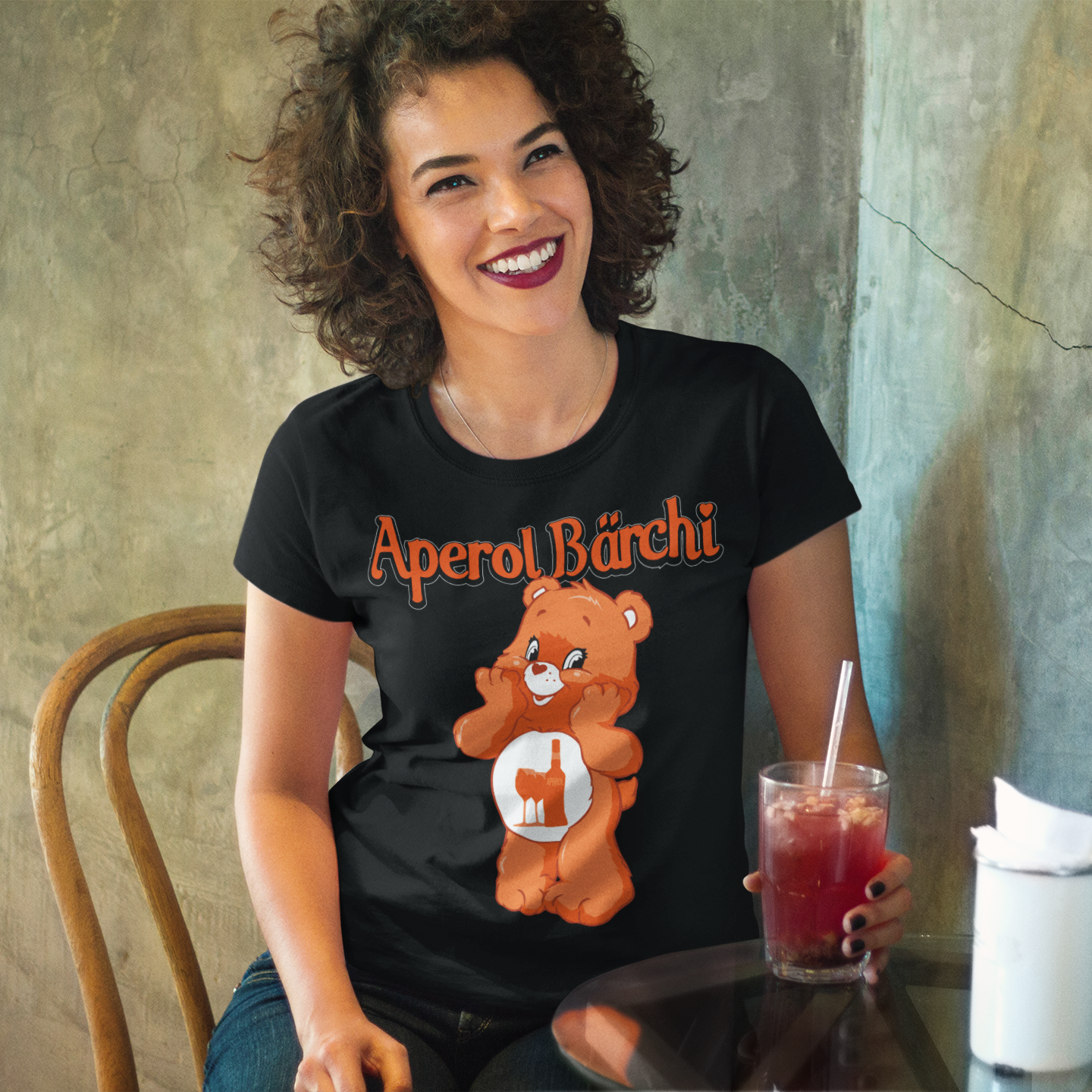 Aperol Bärchi - Glücksbärchi - Damen Premium Bio T-Shirt
