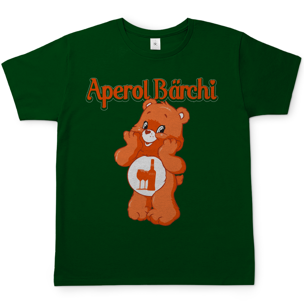Aperol Bärchi Glücksbärchi Herren Shirt in Bottle Grün