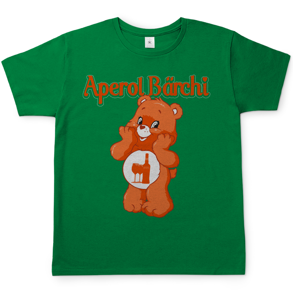 Aperol Bärchi Glücksbärchi Herren Shirt in Kelly Grün