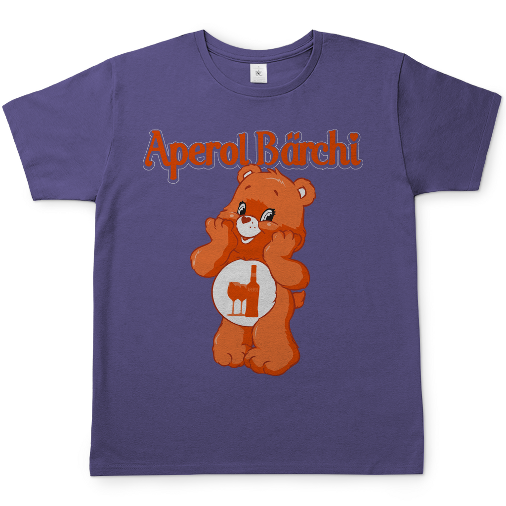 Aperol Bärchi Glücksbärchi Herren Shirt in Millennial Lila