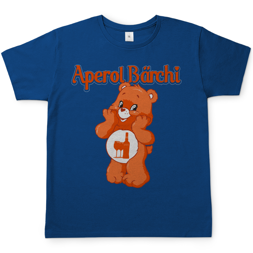 Aperol Bärchi Glücksbärchi Herren Shirt in Royal Blau