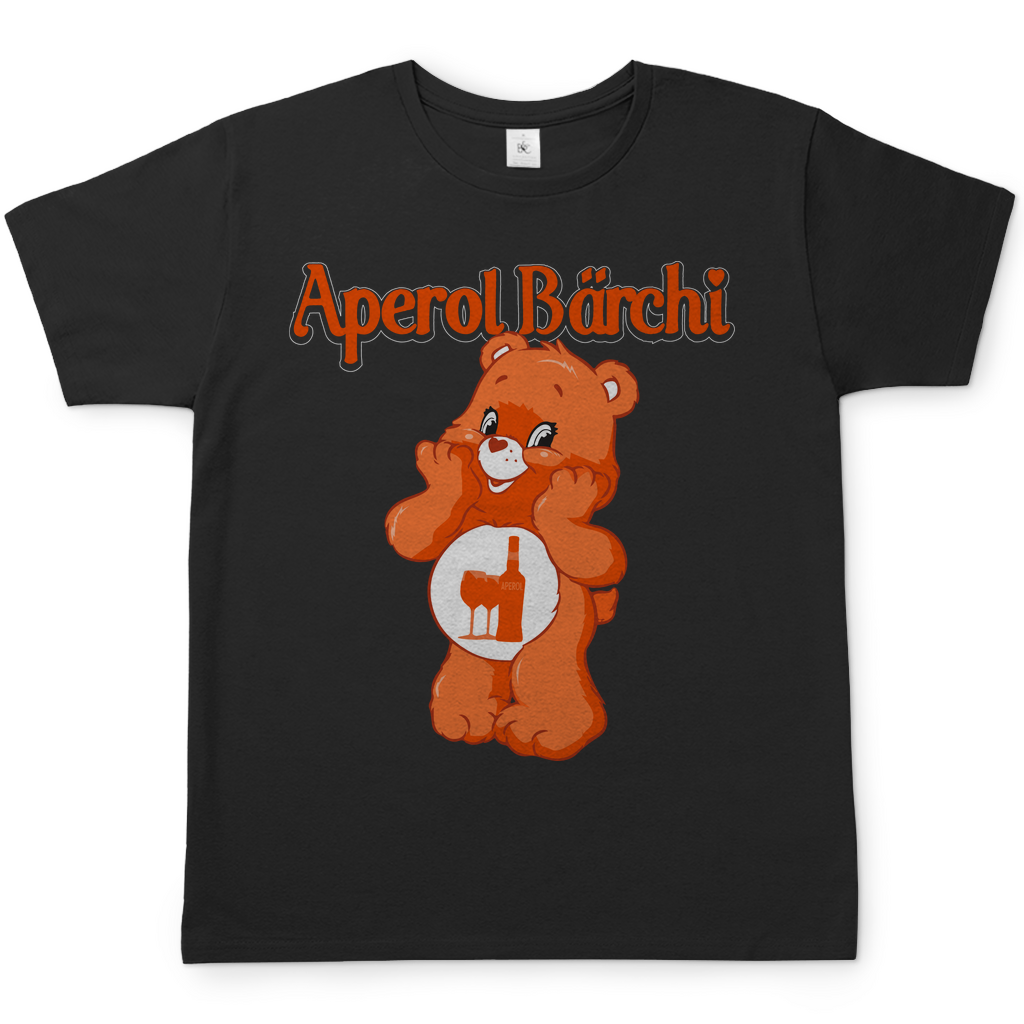 Aperol Bärchi Glücksbärchi Herren Shirt in Schwarz