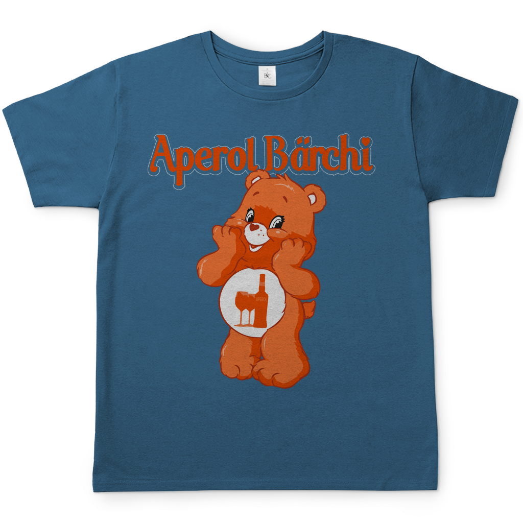 Aperol Bärchi Glücksbärchi Herren Shirt in Stein Blau