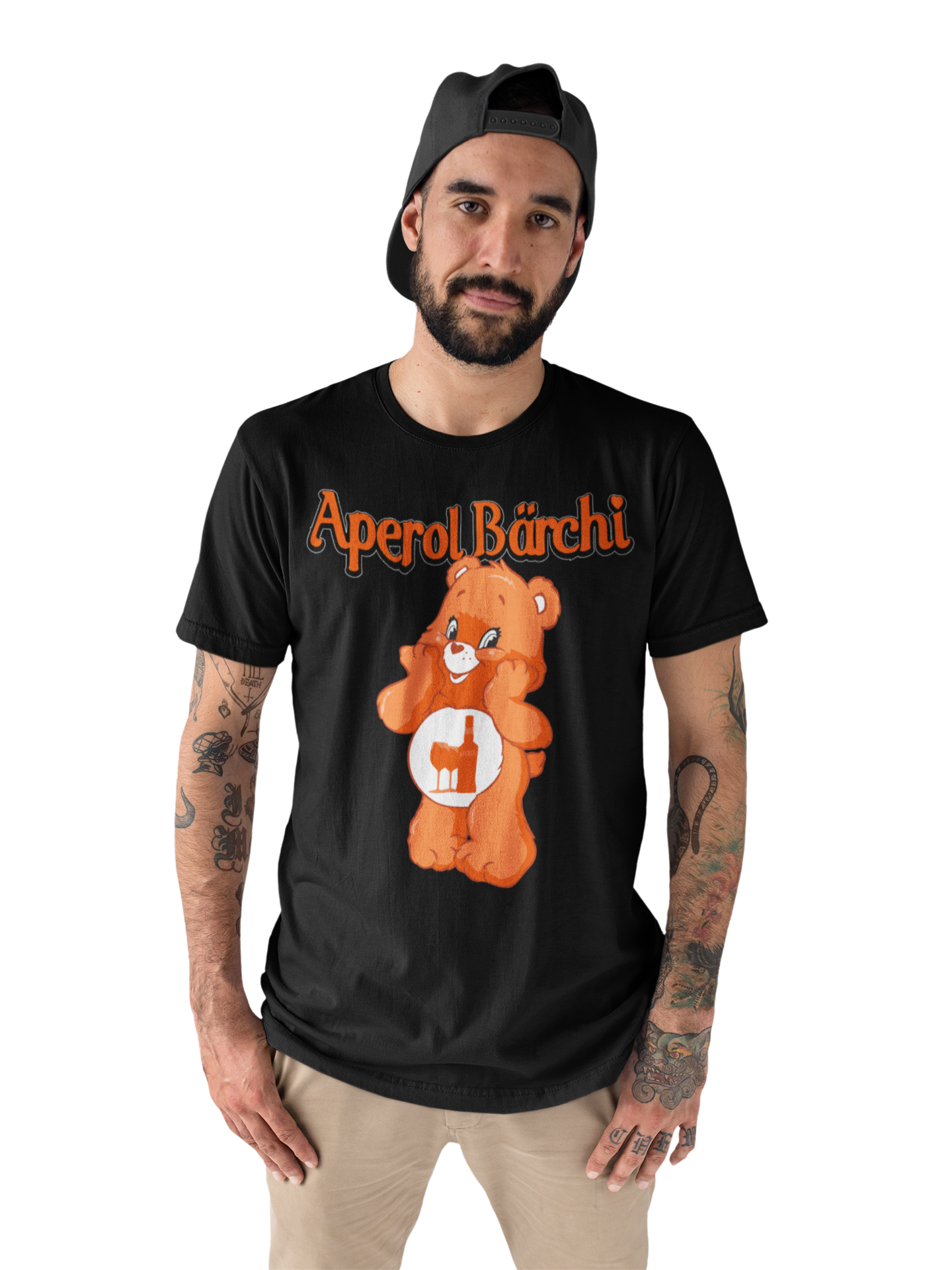Aperol Bärchi Glücksbärchi Herren Shirt mit Model