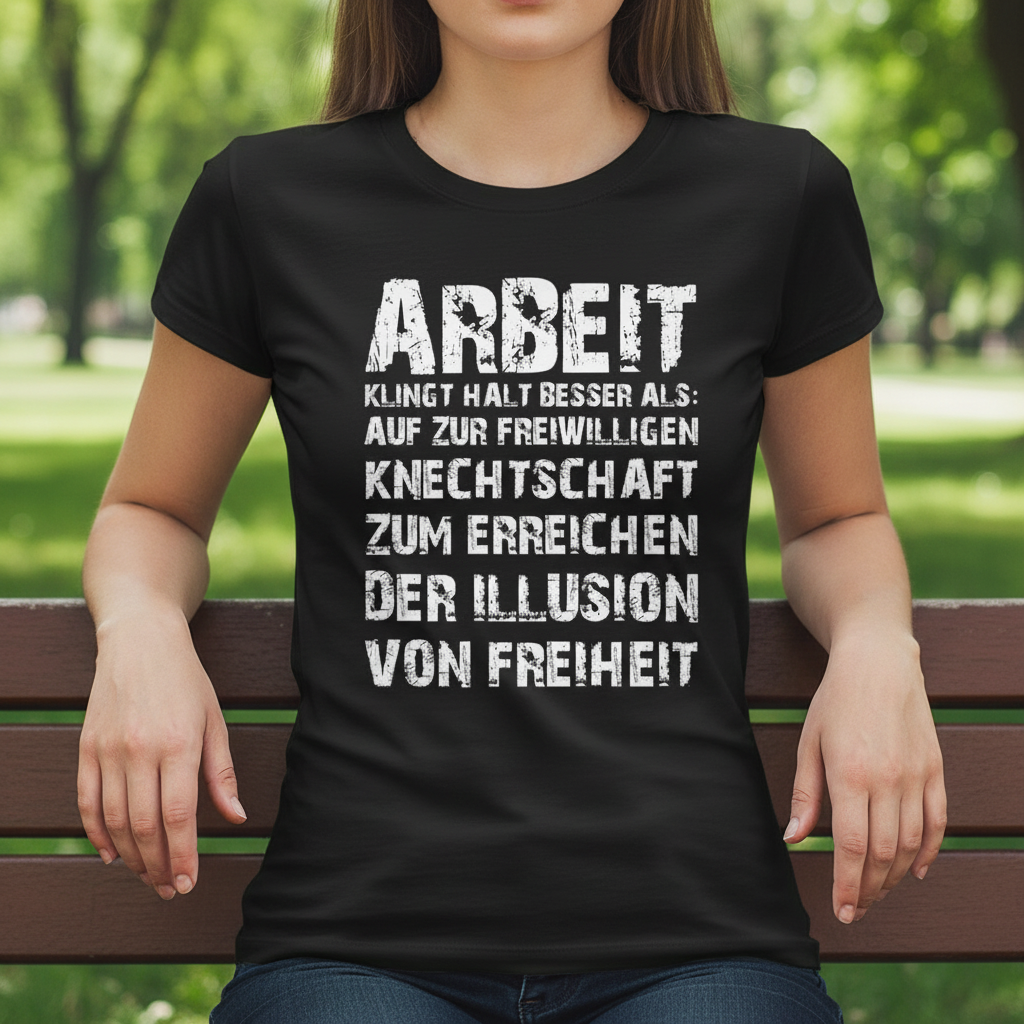 Arbeit klingt halt besser als die illusion von Freiheit - Damen Premium Bio T-Shirt