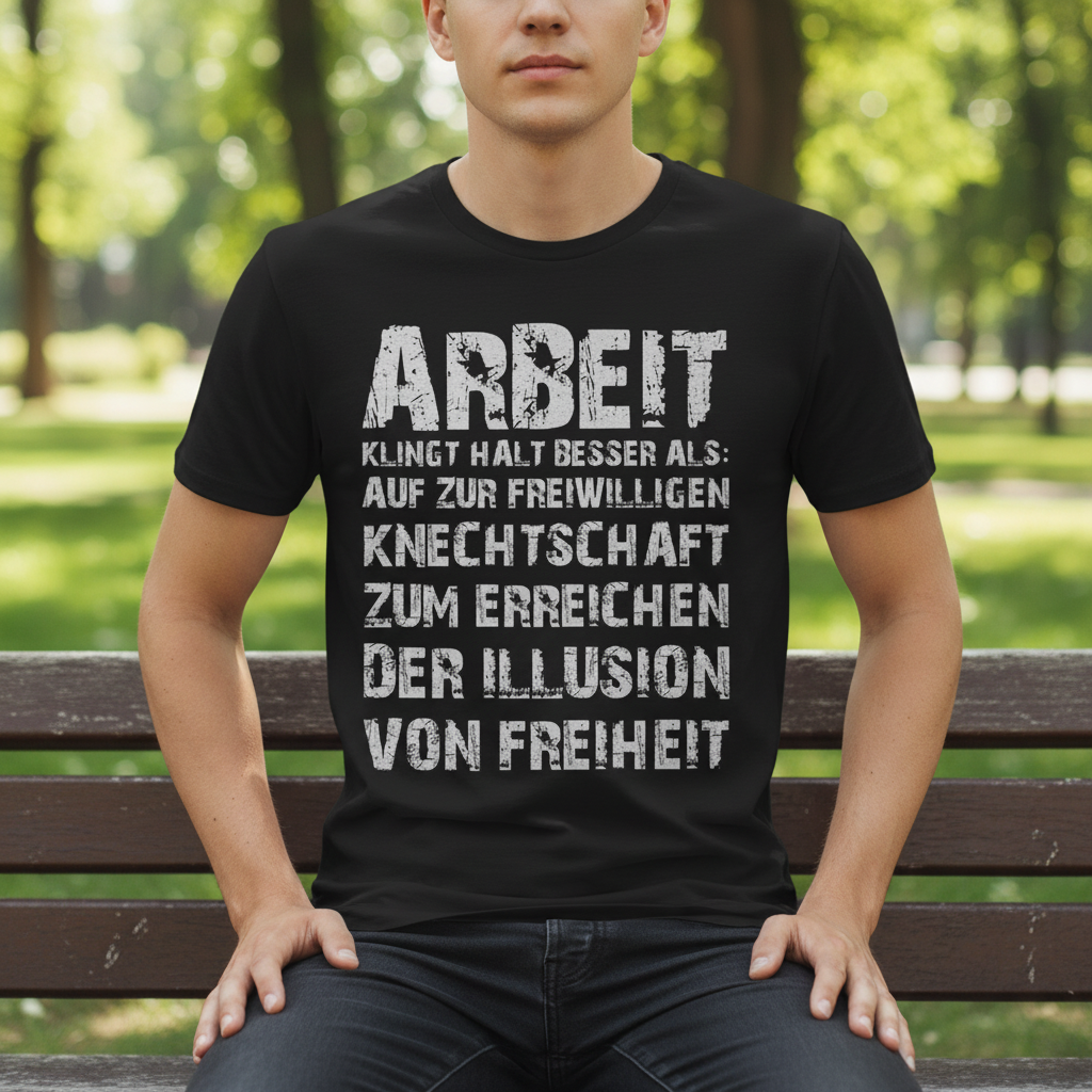 Arbeit klingt halt besser als die illusion von Freiheit - Herren T-Shirt