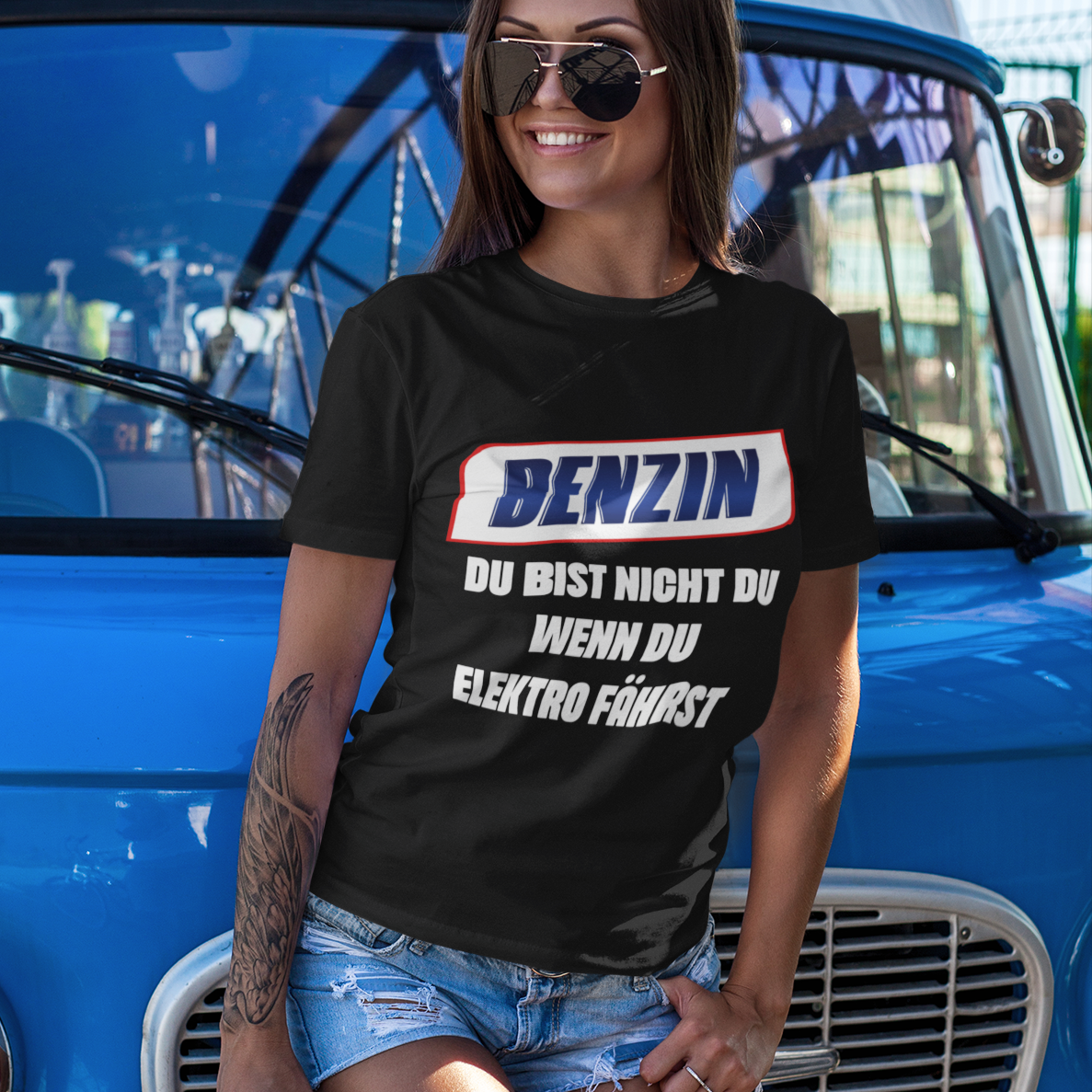 Benzin du bist nicht du wenn du Elektro fährst - Damen Premium Bio T-Shirt