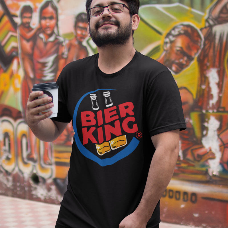 Bier King T Shirt Herren Bierliebhaber Geschenk Party Grillmeister Outfit