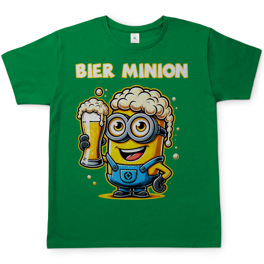 Bier Minion Herren Shirt in Kelly Grün