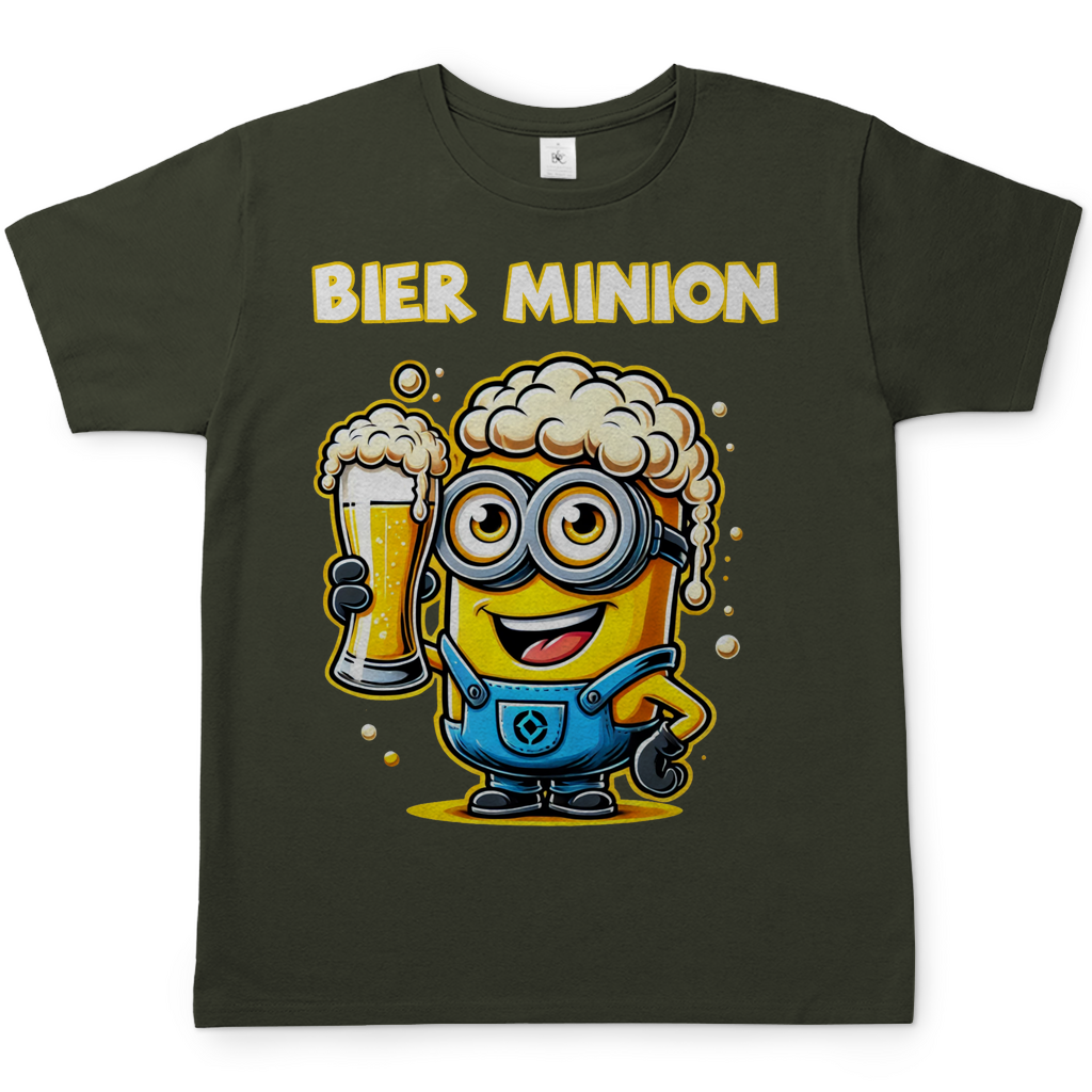 Bier Minion Herren Shirt in Khaki