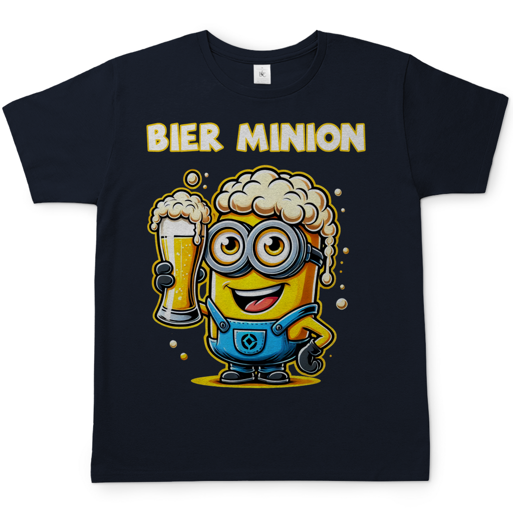 Bier Minion Herren Shirt in Navy Blau