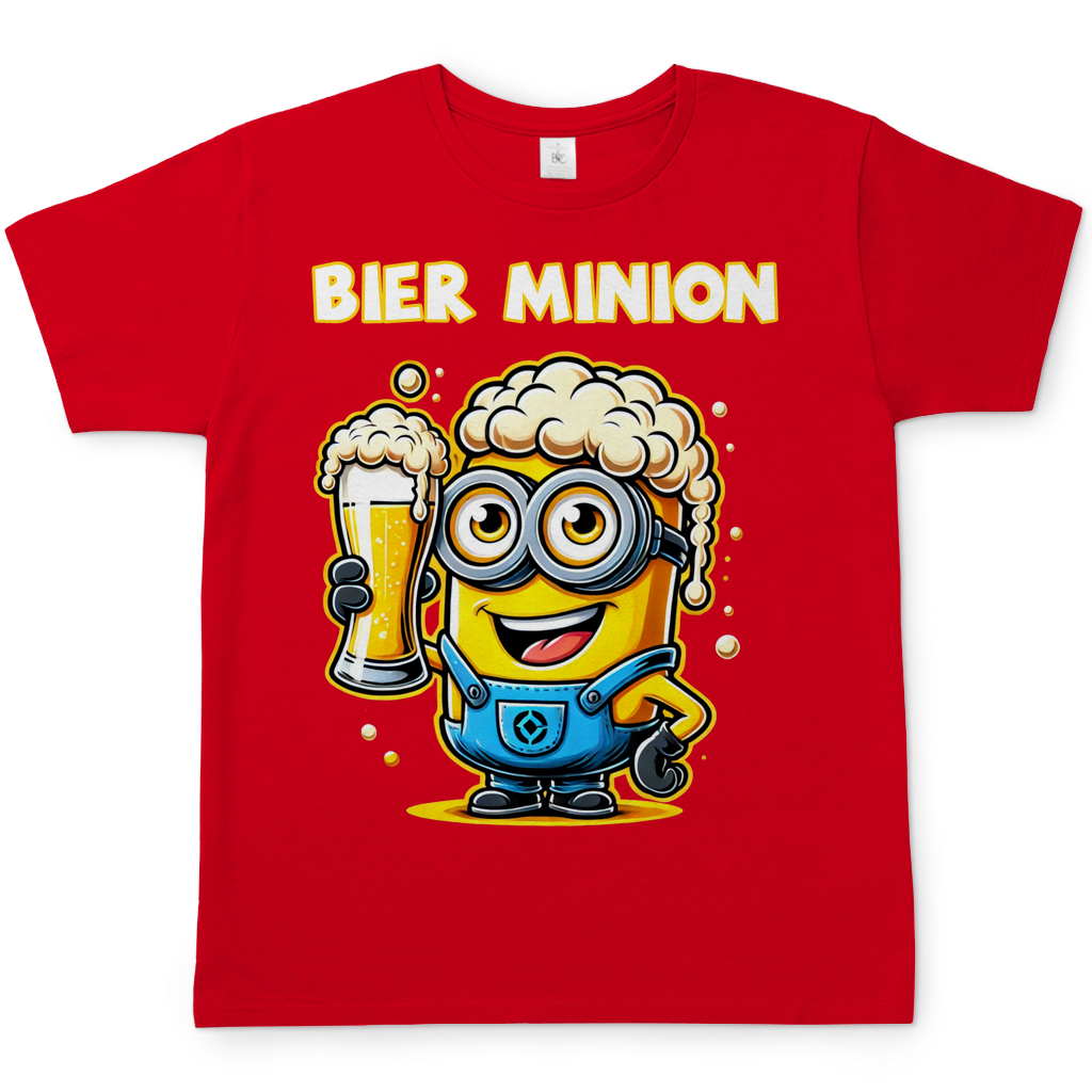 Bier Minion Herren Shirt in Rot