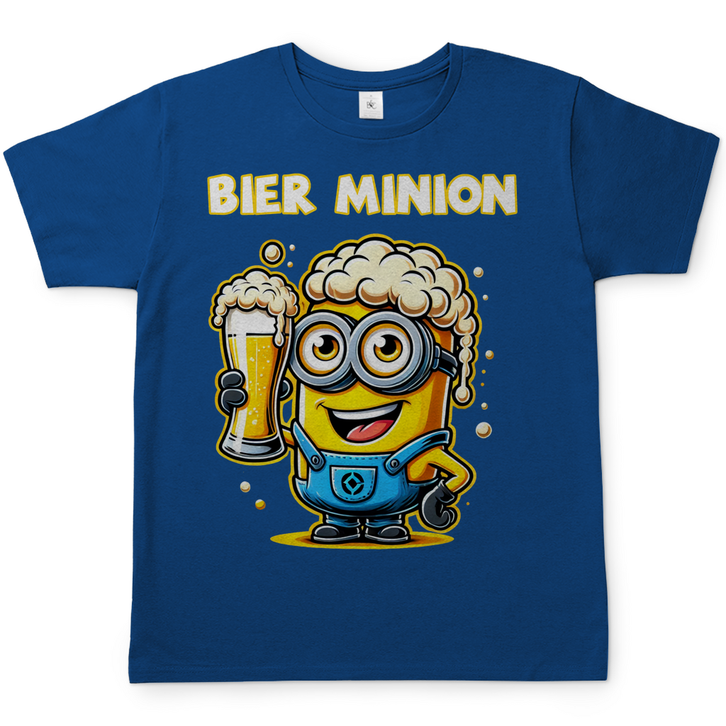 Bier Minion Herren Shirt in Royal Blau