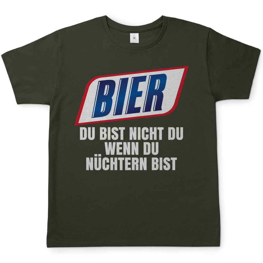 Bier du bist nicht du wenn du nüchtern bist - Herren Shirt Urban Khaki