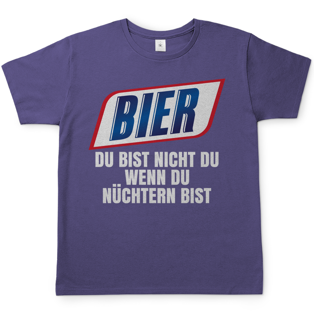 Bier du bist nicht du wenn du nuechtern bist - Herren Shirt in lila