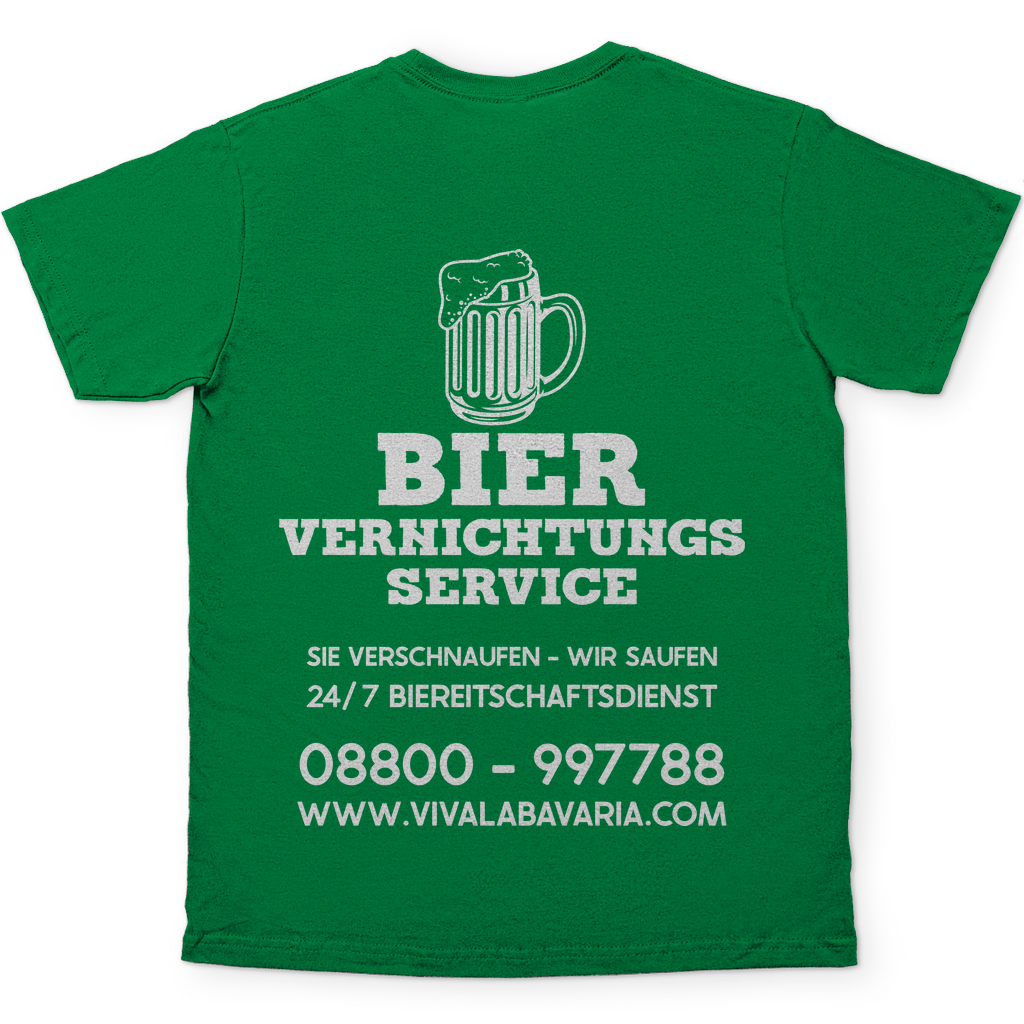 Bier vernichtungs Service - Herren Shirt Kelly Green