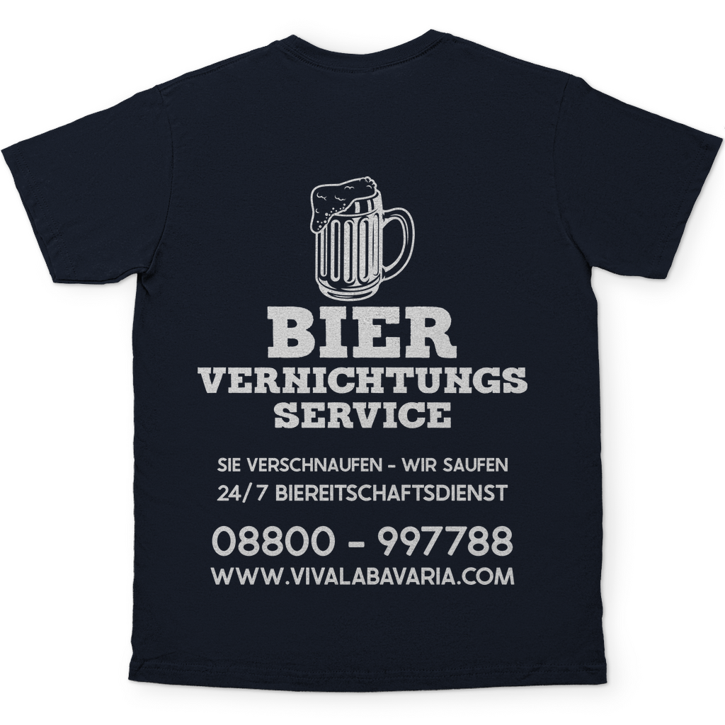Bier vernichtungs Service - Herren Shirt Navy