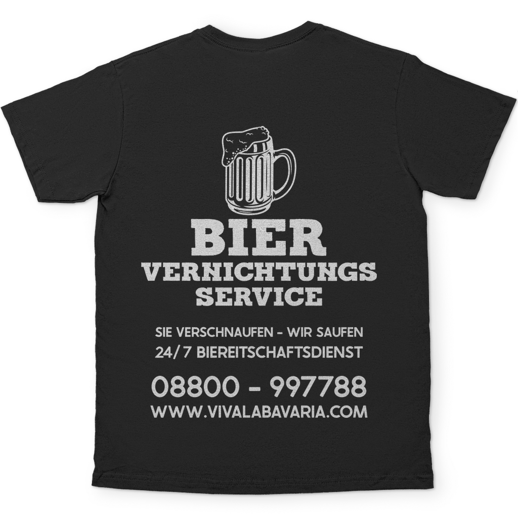 Bier vernichtungs Service - Herren Shirt in schwarz