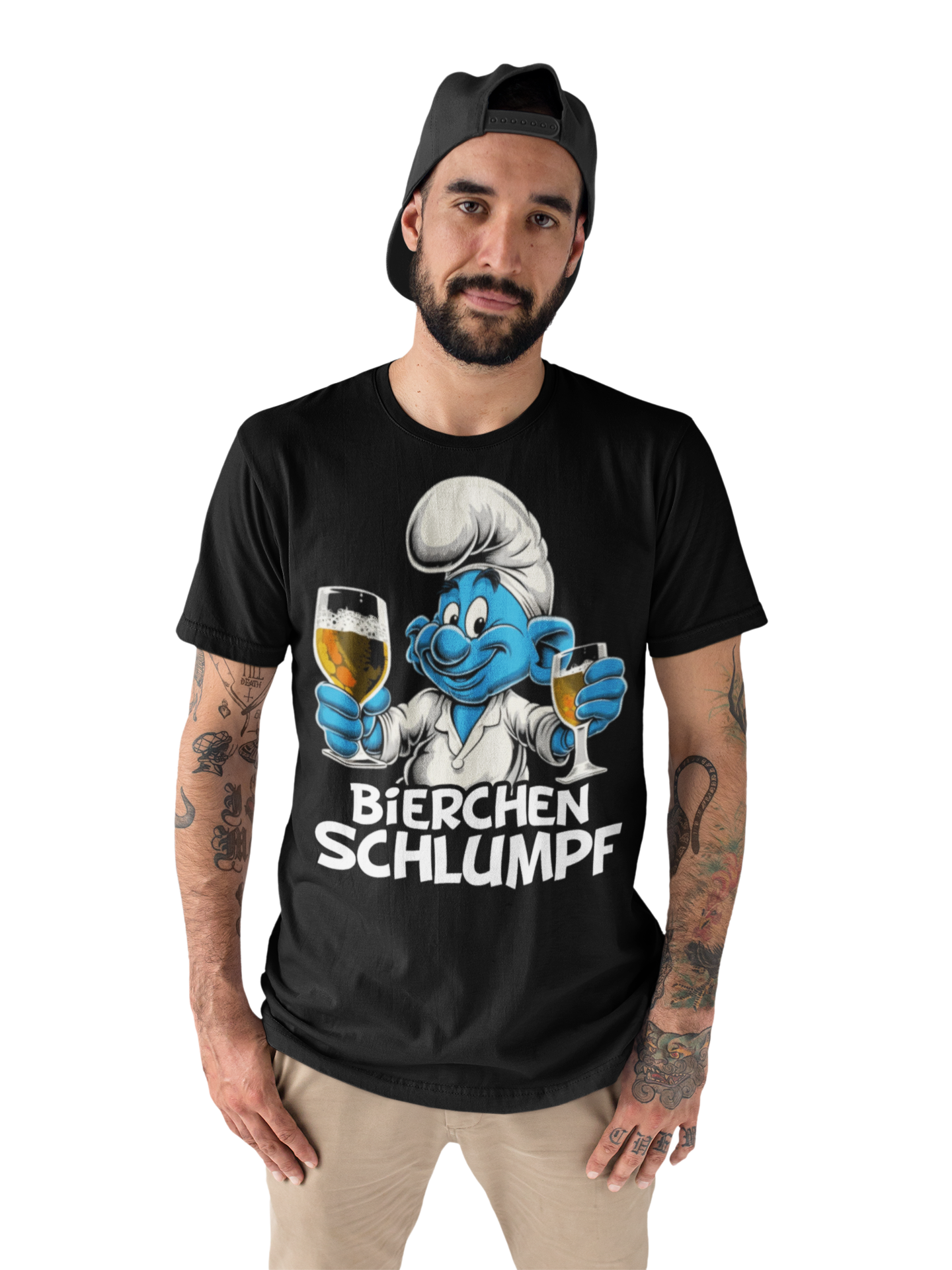 Bierchen Schlumpf Grafik - Herren Shirt