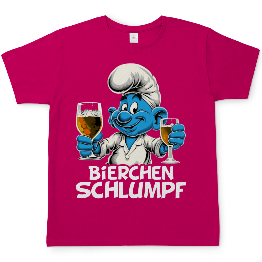 Bierchen Schlumpf Herren Shirt in sorbet rosa