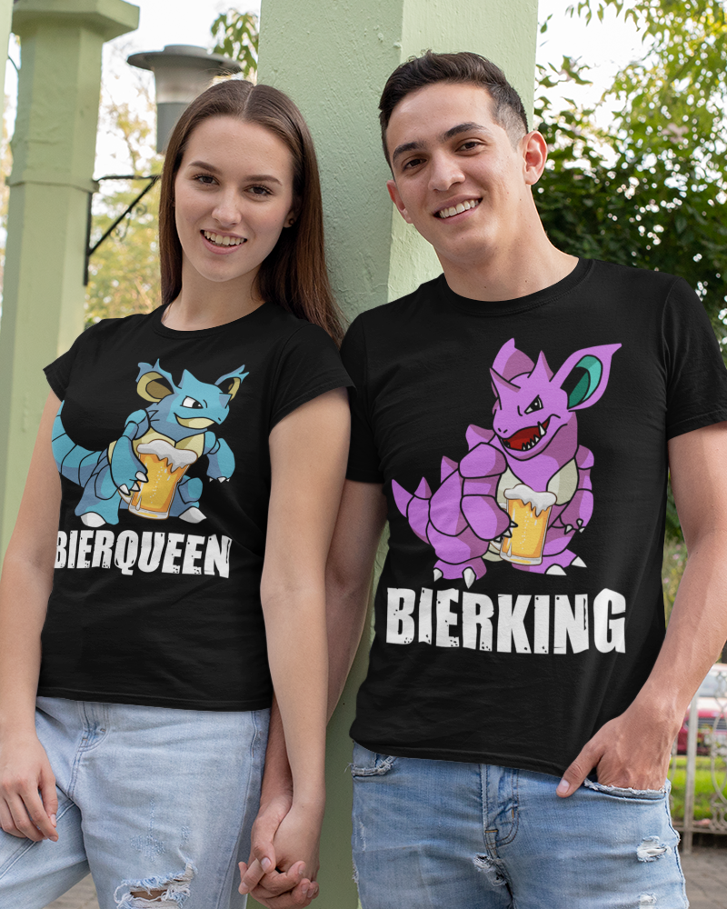 Bierqueen T-Shirt Damen – Lustiges Suffshirt mit Bier Spruch und Gaming Look