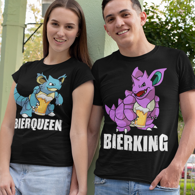 Bierqueen T-Shirt Damen – Lustiges Suffshirt mit Bier Spruch und Gaming Look